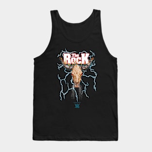 The Rock Lightning Bull Skull Logo Tank Top